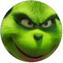 Jedlý papier Grinch s úsmevom 19,5 cm