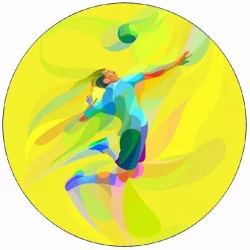 Jedlý papier volejbalista pri smeči 19,5 cm