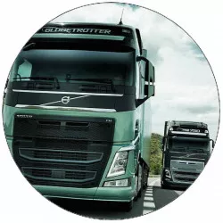 Jedlý papier kamión Volvo zelený 19,5 cm