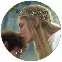 Jedlý papier Pán prstenov: Frodo a víla 19,5 cm