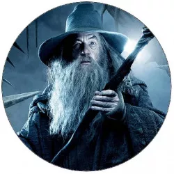 Jedlý papier Pána prsteňov Gandalf s palicou 19,5 cm