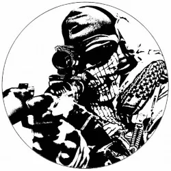 Jedlý papier Call of Duty čiernobiela ilustrácia bojovník 19,5 cm