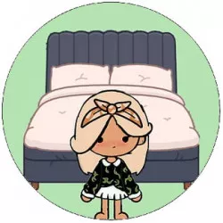 Jedlý papier Toca Boca dievčatko pri posteli 19,5 cm