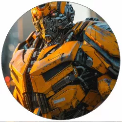 Jedlý papier Transformers žltý robot 19,5 cm