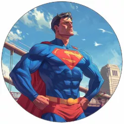 Jedlý papír Superman s rukami v bok 19,5 cm