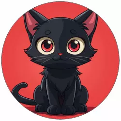 Jedlý papier čierneho mačiatka 19,5 cm