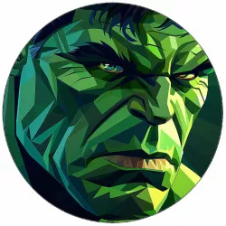 Jedlý papier Hulk zblízka 19,5 cm