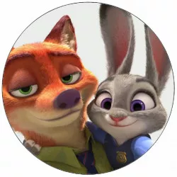 Jedlý papier Judy a Nick selfie 19,5 cm