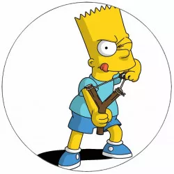 Jedlý papier Bart Simpson s prakem 19,5 cm