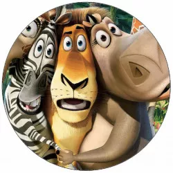 Jedlý papier Madagascar zvieratká v džungli 19,5 cm