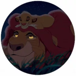 Jedlý papier Lví kráľ Mufasa s otcom 19,5 cm