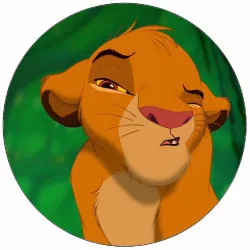 Jedlý papier Levú kráľ Simba v lese 19,5 cm