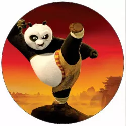 Jedlý papir Kung Fu Panda Po a západ slnka 19,5 cm