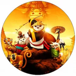 Jedlý papier Kung Fu Panda Po a priatelia 19,5 cm