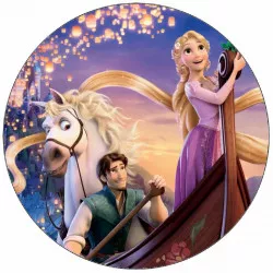 Jedlý papier Na vlásku Lokika a Evžen s Maximem na loďke 19,5 cm