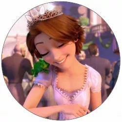 Jedlý papier Na vlásku Locika a Pascal 19,5 cm