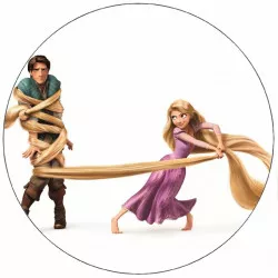 Jedlý papier Na vlásku Locika a Evžen s vlasy 19,5 cm