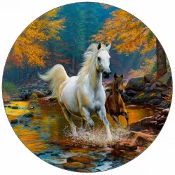 Jedlý papier koně v jesennej prírode 19,5 cm