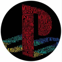 Jedlý papier, logo PlayStation, 19,5 cm