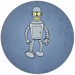 Jedlý papier Futurama Bender na šedém pozadí 19,5 cm