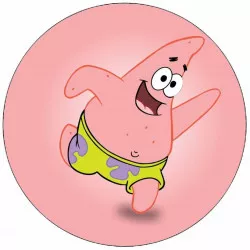 Jedlý papier SpongeBob veselý Patrík 19,5 cm