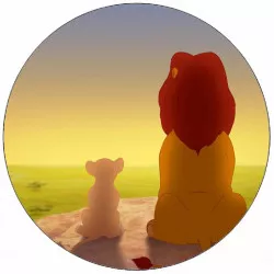 Jedlý papier Lev hliadka Simba a otec 19,5 cm