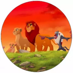 Jedlý papier Lev hliadka Simba s rodinou 19,5 cm