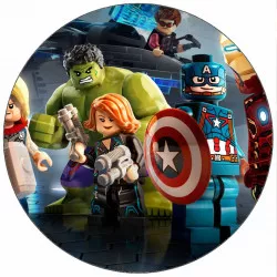 Jedlý papier Lego Avengers 19,5 cm