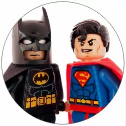 Jedlý papier Lego Batman a Superman 19,5 cm