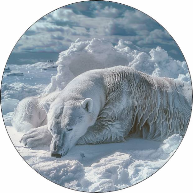 Jedlý papierový ľadový medveď ležiaci 19,5 cm