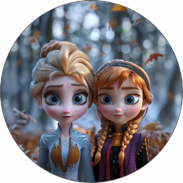 Jedlý papier Frozen Anna a Elsa 19,5 cm