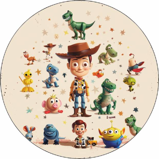 Jedlý papier Toy story Woody s hračkami-02 19,5 cm