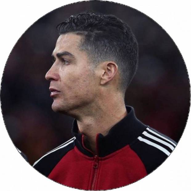 Jedlý papier Cristiano Ronaldo z profilu 19,5 cm