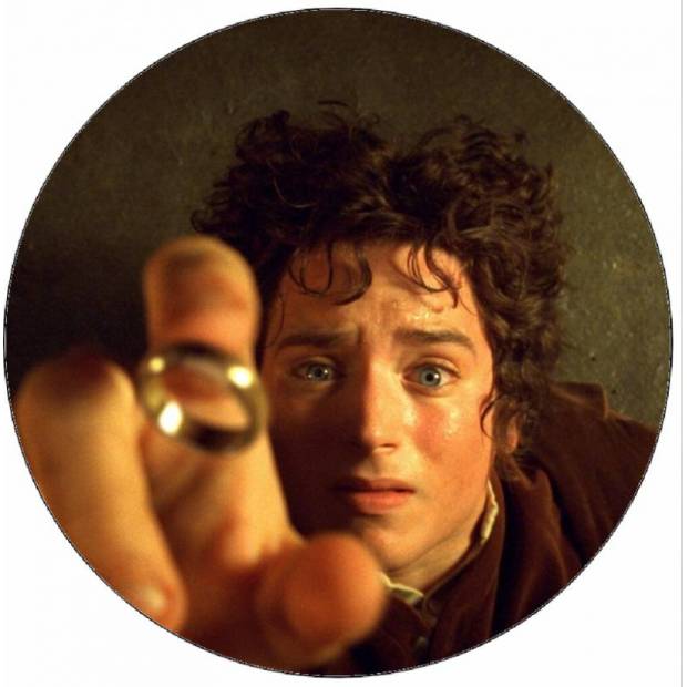 Jedlý papier Pán prsteňov Frodo s prsteňom 19,5 cm