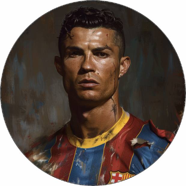 Jedlý papier Cristiano Ronaldo v drese 19,5 cm