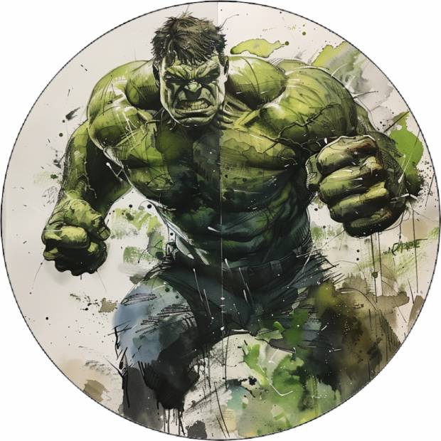 Jedlý papier bežiaci Hulk 19,5 cm