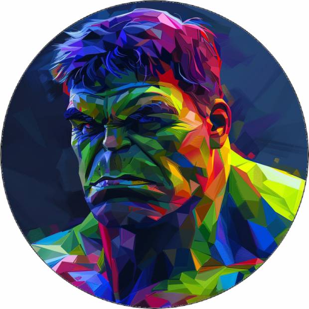 Jedlý papier Hulk farebná animácia 19,5 cm