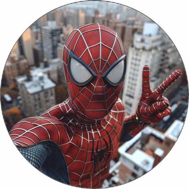Jedlý papier Spiderman selfie 19,5 cm