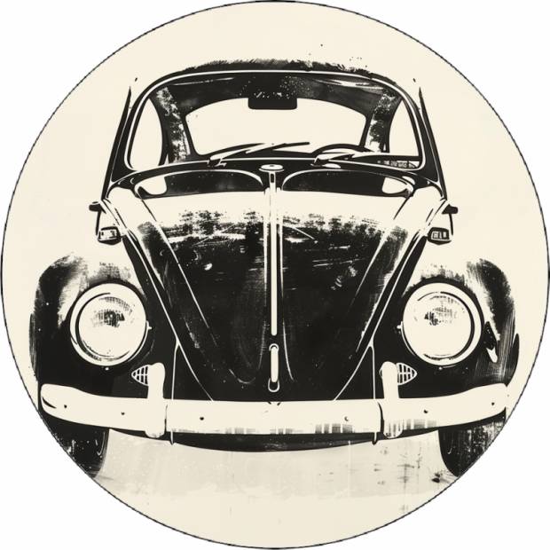 Jedlý papier Wolkswagen beatle čierny 19,5 cm
