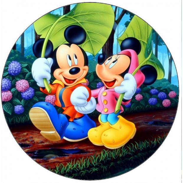 Jedlý papier Mickey a Minnie 19,5 cm