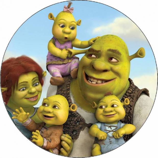 Jedlý papier Shrek a rodina 19,5 cm