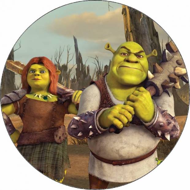 Jedlý papier Shrek a Fiona 19,5 cm