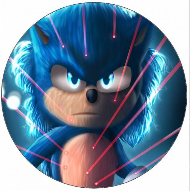 Jedlý papier Sonic a laserové lúče 19,5 cm