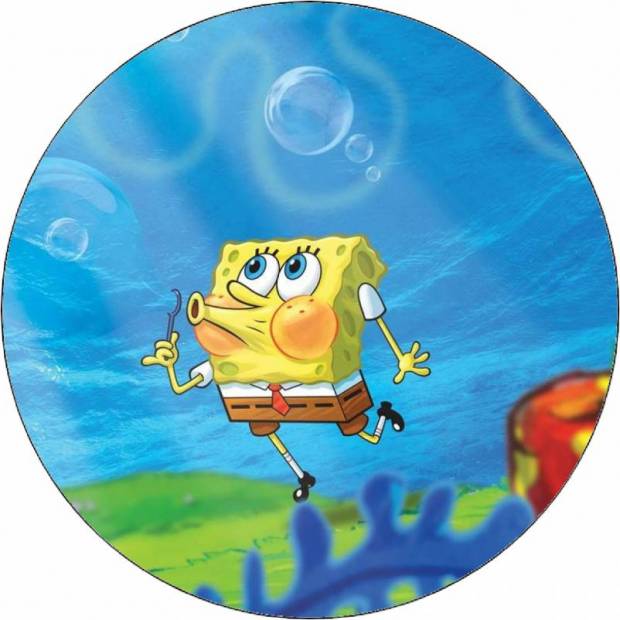 Jedlý papier Spongebob a fúkačka bublín 19,5 cm