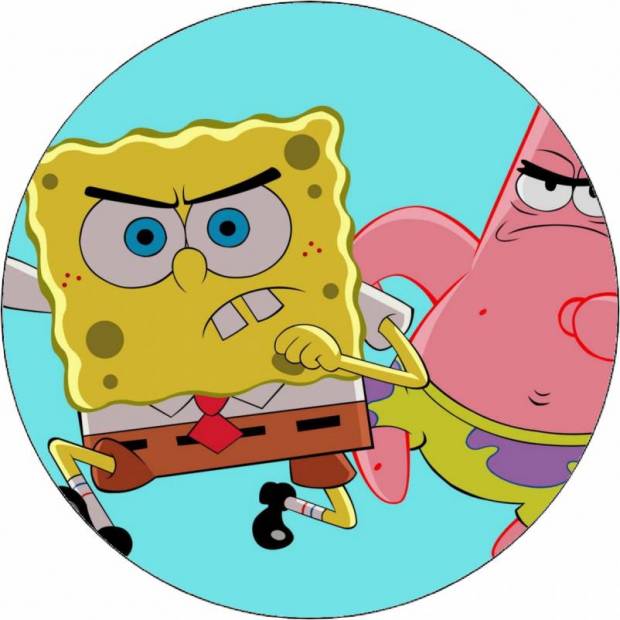 Jedlý papier Spongebob a Patrick 19,5 cm
