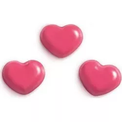 Čokoládová dekorácia Srdiečko ružové (20 ks)