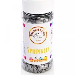 4Cake Cukrové srdiečka strieborné (80 g) Besky edícia