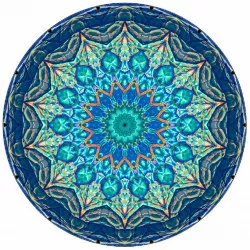 Jedlý papier modrá mandala 19,5 cm