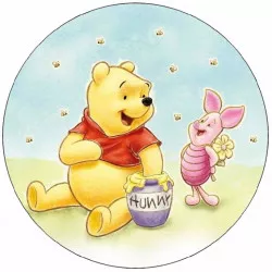 Jedlý papier Medvedík Pú s medom a prsiaťko 19,5 cm