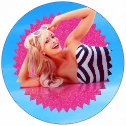 Jedlý papier Barbie (Margot Robbie) 19,5 cm